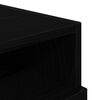 vidaXL Bedside Cabinet with Drawer Black Oak 15.75 x 15.35 x 14.57 in