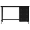 vidaXL Desk Black Steel 47.2x21.7x29.5 in Desk Rectangular