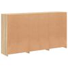vidaXL Sideboard Sonoma oak Engineered wood, glass Large Sideboard