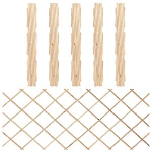 vidaXL Trellis Fences 5 pcs Solid Firwood 70.9x31.5"