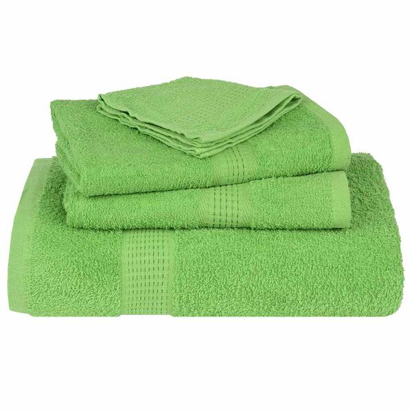 vidaXL Bath Towel Set of 10 Apple Green 100% Cotton 39.4 x 59.1 in