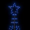 vidaXL LED Christmas Tree Blue, Dark Green Copper, Iron 70.9 in