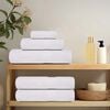 vidaXL Hand Towel Set of 50 White 100% Cotton Standard Hand Towel