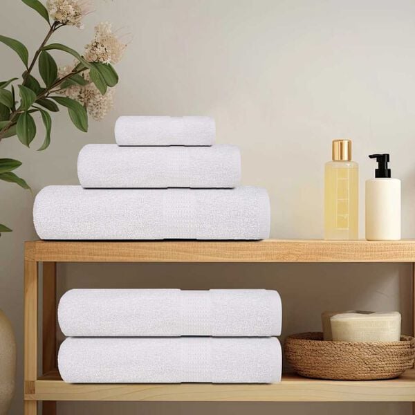 vidaXL Hand Towel Set of 50 White 100% Cotton Standard Hand Towel