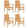 vidaXL 5 Piece Patio Dining Set Solid Wood Teak