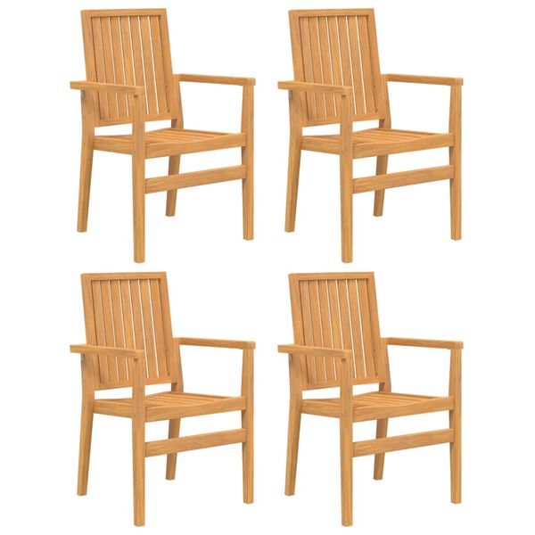 vidaXL 5 Piece Patio Dining Set Solid Wood Teak