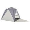 vidaXL Beach Tent 4-Person Gray Quick Release Waterproof
