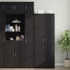 vidaXL Wall Cabinet Black Engineered wood 11.8 x 16.7 x 15.7 in