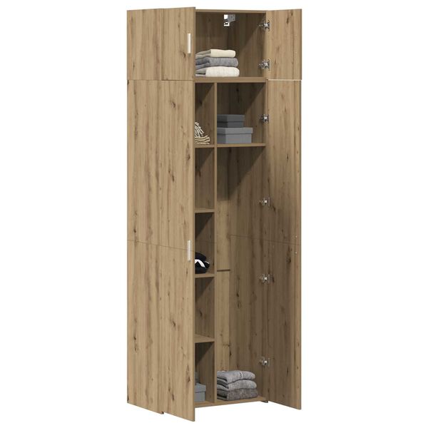 vidaXL Storage Cabinet artisan oak 70 x 42.5 x 225 cm Engineered wood
