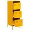 vidaXL Highboard Mustard Yellow Cold-rolled Steel Medium Highboard