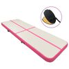 vidaXL Inflatable Gymnastics Mat with Pump 236.2x39.4x5.9" PVC Pink