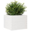 vidaXL Garden Planter White Solid Pine Wood 23.6x23.6x17.9 in