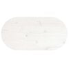 vidaXL Table Top White Solid Pine Wood Small Table Top Oval Rustic