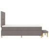 vidaXL Box Spring Bed with Mattress Taupe 47.2" x 74.8" fabric
