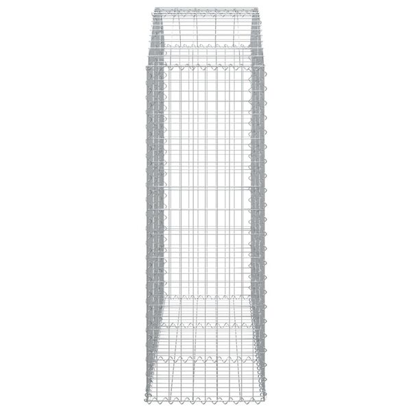vidaXL Gabion Basket Silver Galvanized iron Large Decorative Inlays