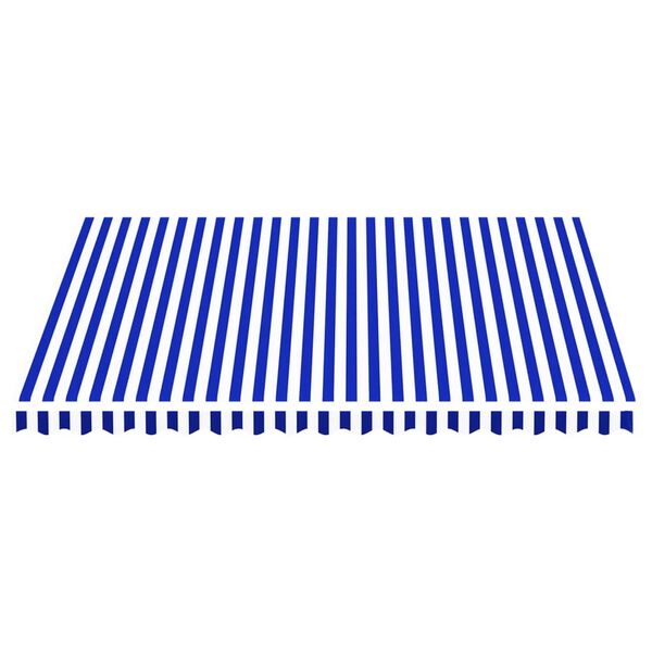 vidaXL Replacement Awning Fabric Blue and White