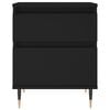 vidaXL Bedside Cabinet Set of 2 Black Engineered wood, Metal