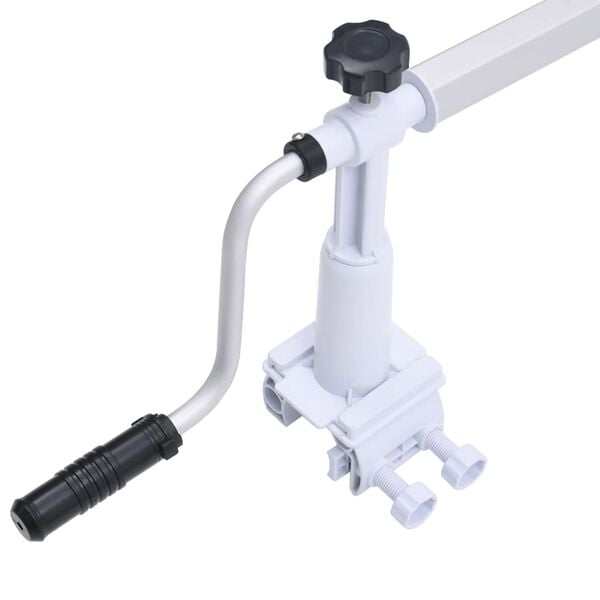 vidaXL Pool Cover Roller White and Black Plastic and Aluminum