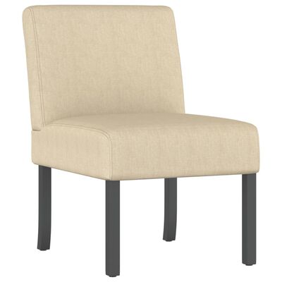 vidaXL Slipper Chair Cream Fabric