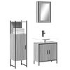 vidaXL Bathroom Furniture Set Gray sonoma