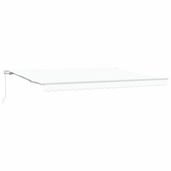 vidaXL Awning Retractable White 177.17" x 137.80" Polyester and metal