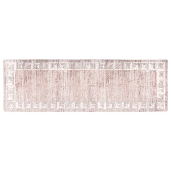 vidaXL Rug Beige 100% Polyester 31.5 x 118.1 in Rug Rectangular