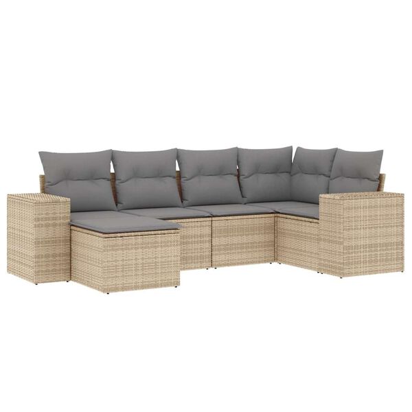 vidaXL Garden Sofa Set Beige, Light Gray