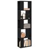 vidaXL Bookcase Black oak 45 x 23.5 x 162.5 cm Engineered wood