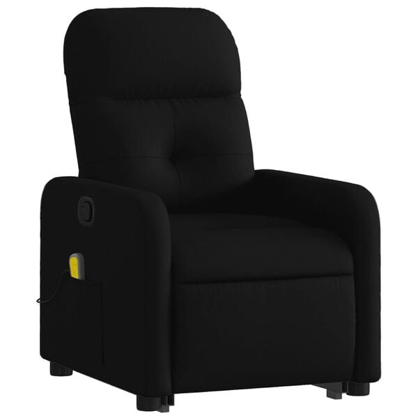 vidaXL Stand Up Massage Recliner Chair Black Fabric, metal, plywood
