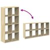 vidaXL Room Divider Bookcase Sonoma oak Engineered wood Medium