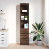vidaXL Highboard Brown oak Engineered wood 14.8 x 13.8 x 70.9 in