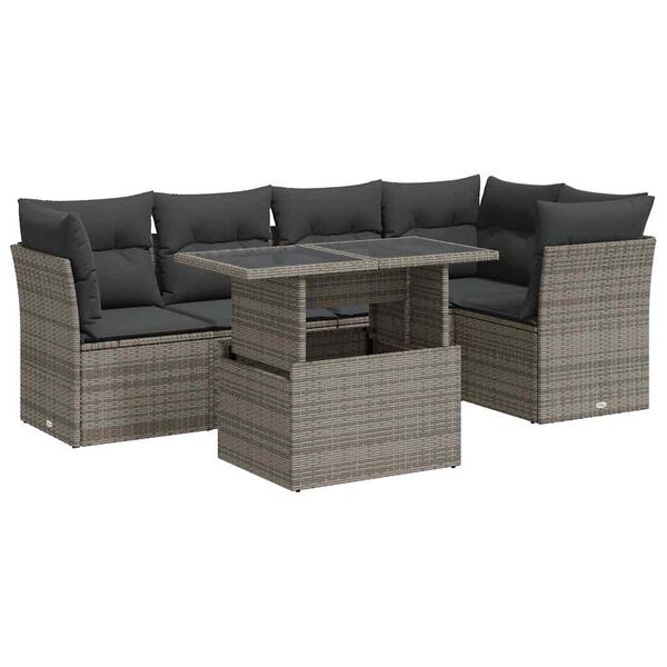vidaXL Garden Sofa Set Grey