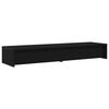 vidaXL Monitor Stand with Drawers Black Oak 100x27x15cm Engineered Wood