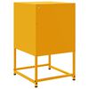 vidaXL Bedside Cabinet Set of 2 Mustard Yellow Steel Small