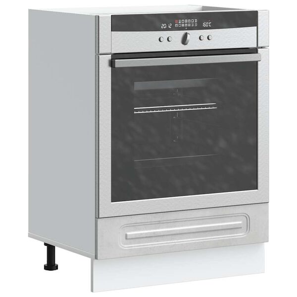 vidaXL Oven Cabinet Concrete gray Engineered wood Compact