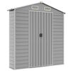 vidaXL Garden Shed Light Grey Galvanized Steel Large Garden Shed