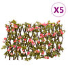 vidaXL&nbsp;Artificial Ivy Trellis Expandable 5 pcs Dark Pink 70.9x7.9"