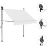 vidaXL Retractable Awning Cream Polyester with PU coating, Steel