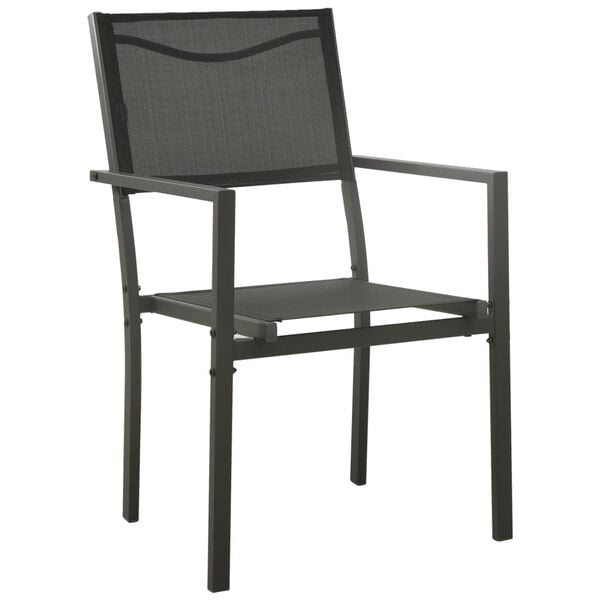 vidaXL Garden Dining Set Black