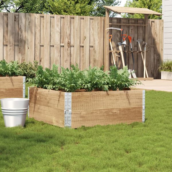 vidaXL Garden Planter Natural Wood Solid Pine Wood Large Foldable