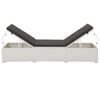 vidaXL Sunlounger Set White and Black PE rattan