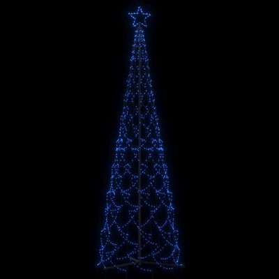 vidaXL Christmas Cone Tree Blue 500 LEDs 3x10 ft