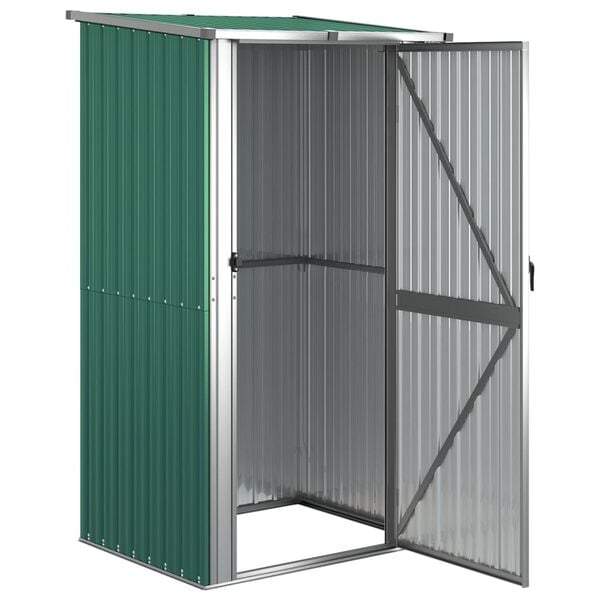 vidaXL Garden Shed Green Galvanized steel, plastic 46.7x38.2x82.5 in