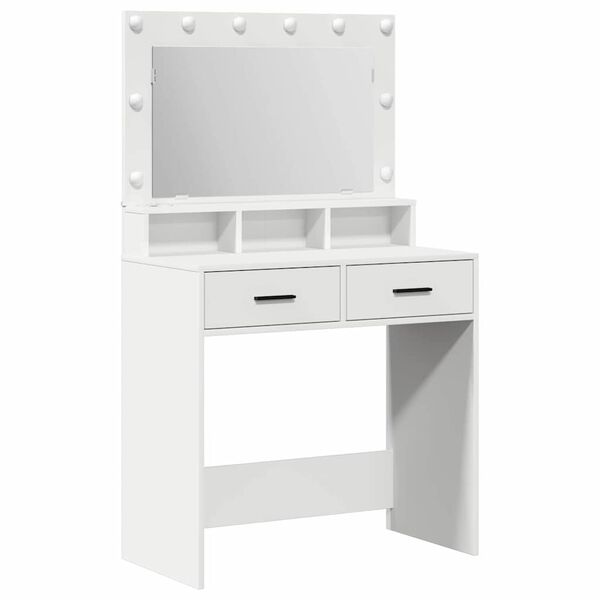 vidaXL Dressing Table White 79 x 41 x 135 cm Engineered Wood