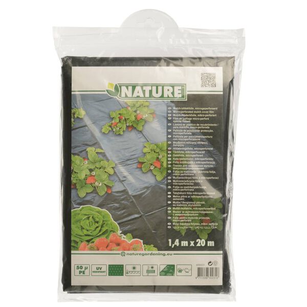 Nature Mulch Sheet Black Low-density polyethylene (LDPE) 4.6x65.6 feet