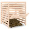 vidaXL Composter Natural Wood Solid Pine Wood 32.5 in Composter Square
