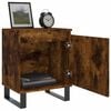 vidaXL Bedside Cabinet Set of 2 Smoked oak Engineered wood, iron