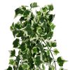 vidaXL Artificial Hanging Plant Green and white Plastic 35.4 in long