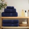 vidaXL Bath Towel Set of 10 Navy Blue 100% cotton 39.4 x 59.1 in