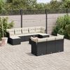 vidaXL Garden Sofa Set Black, Brown, Cream